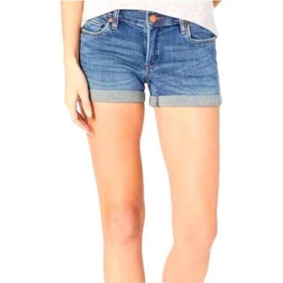 NWT Blank NYC Women’s “The Fulton” High Rise Blue Jean Roll Up Raw Hem Size 27 - Picture 1 of 10